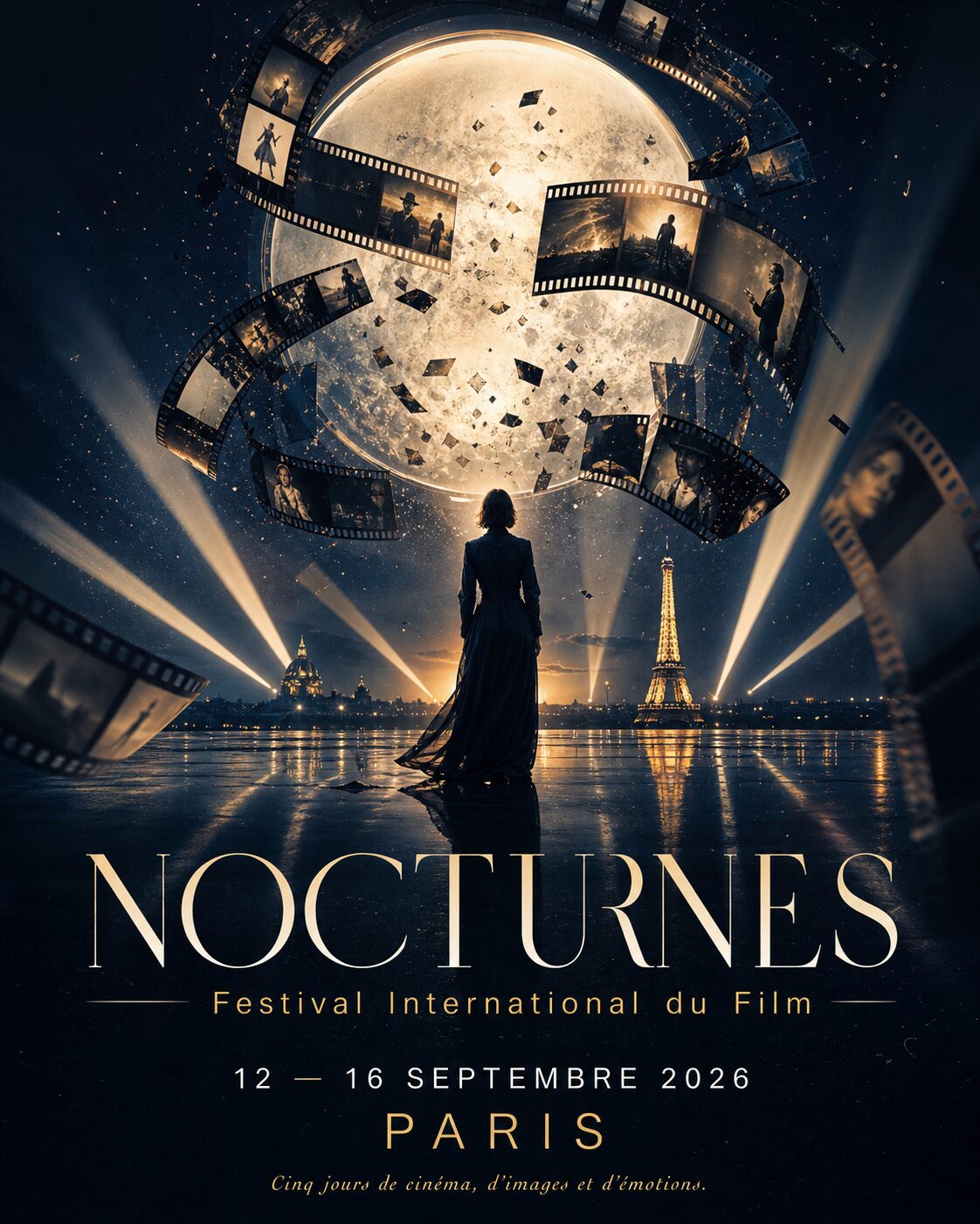 Affiche de festival générée avec ChatGPT Images 2.0 avec texte lisible et composition cinématographique