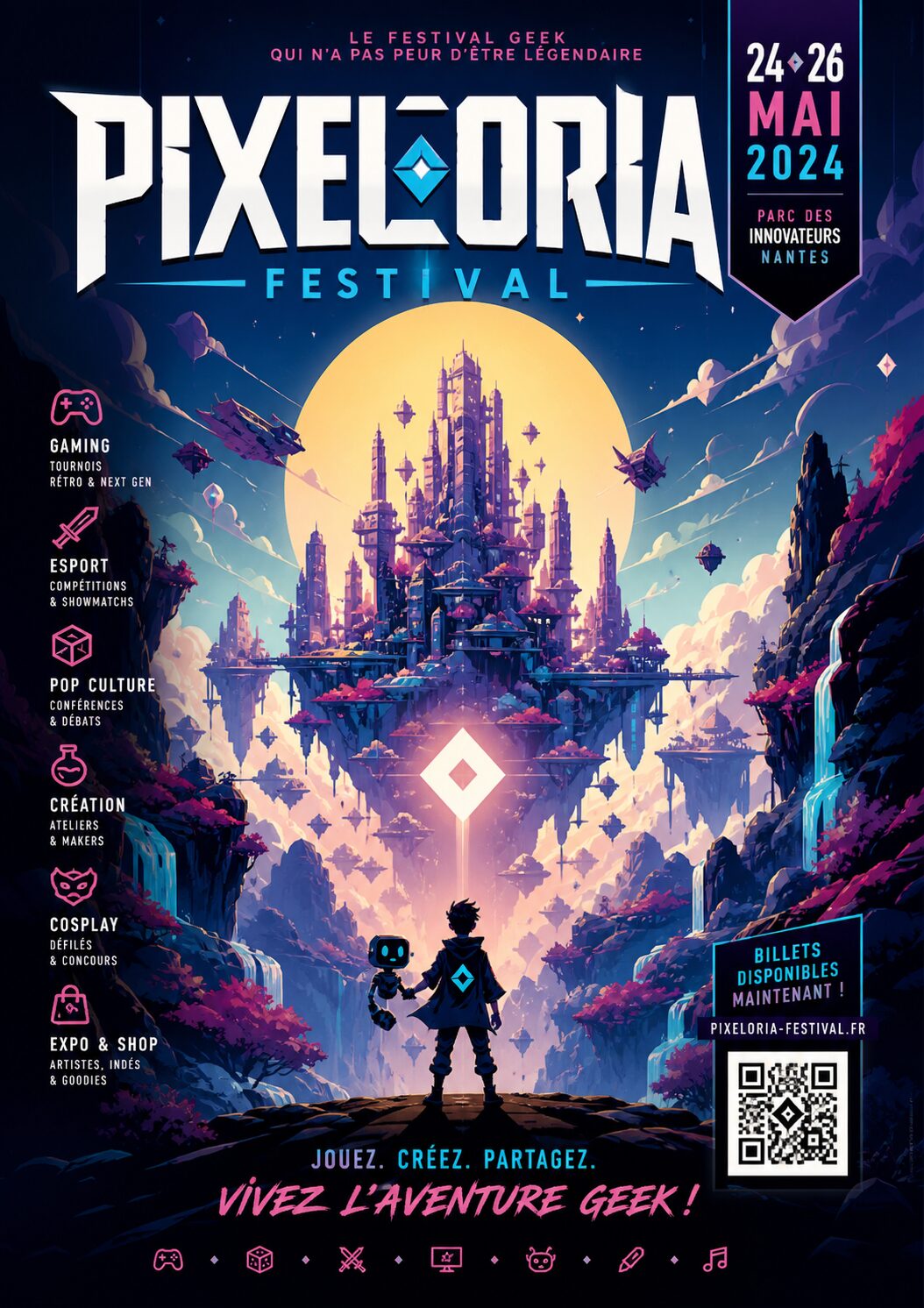 Première version de l’affiche geek générée avec ChatGPT Images 2.0