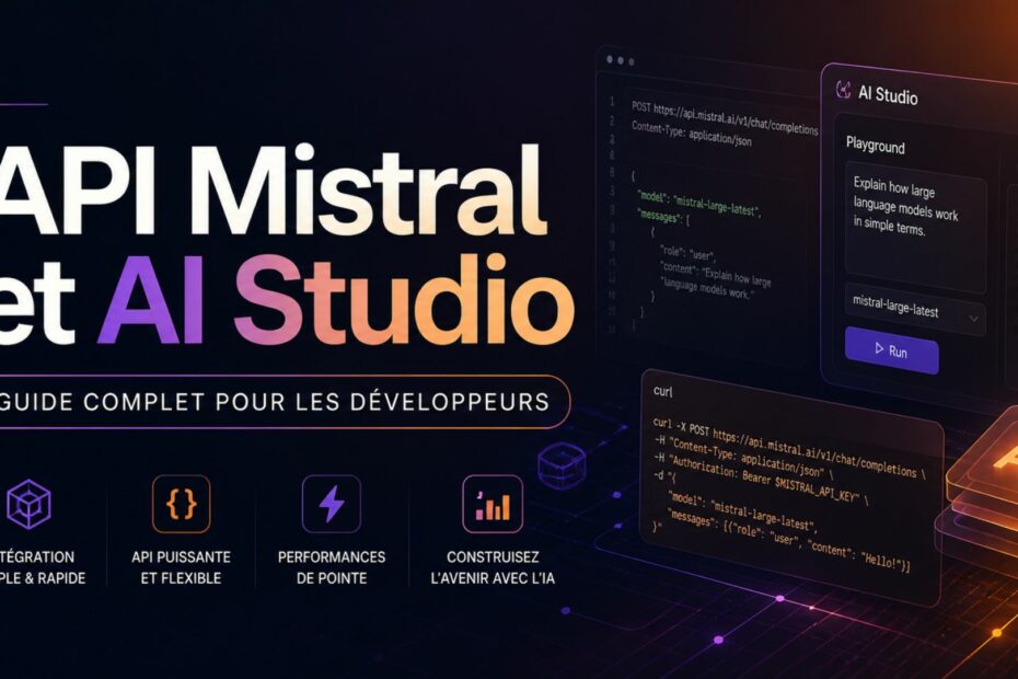 API Mistral AI Studio guide développeur