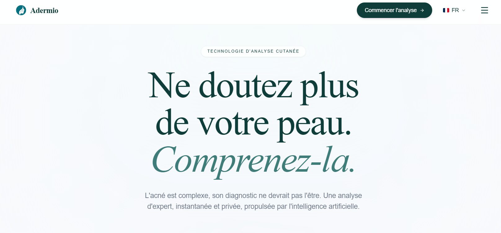 Adermio : l&rsquo;IA qui analyse votre peau en une photo