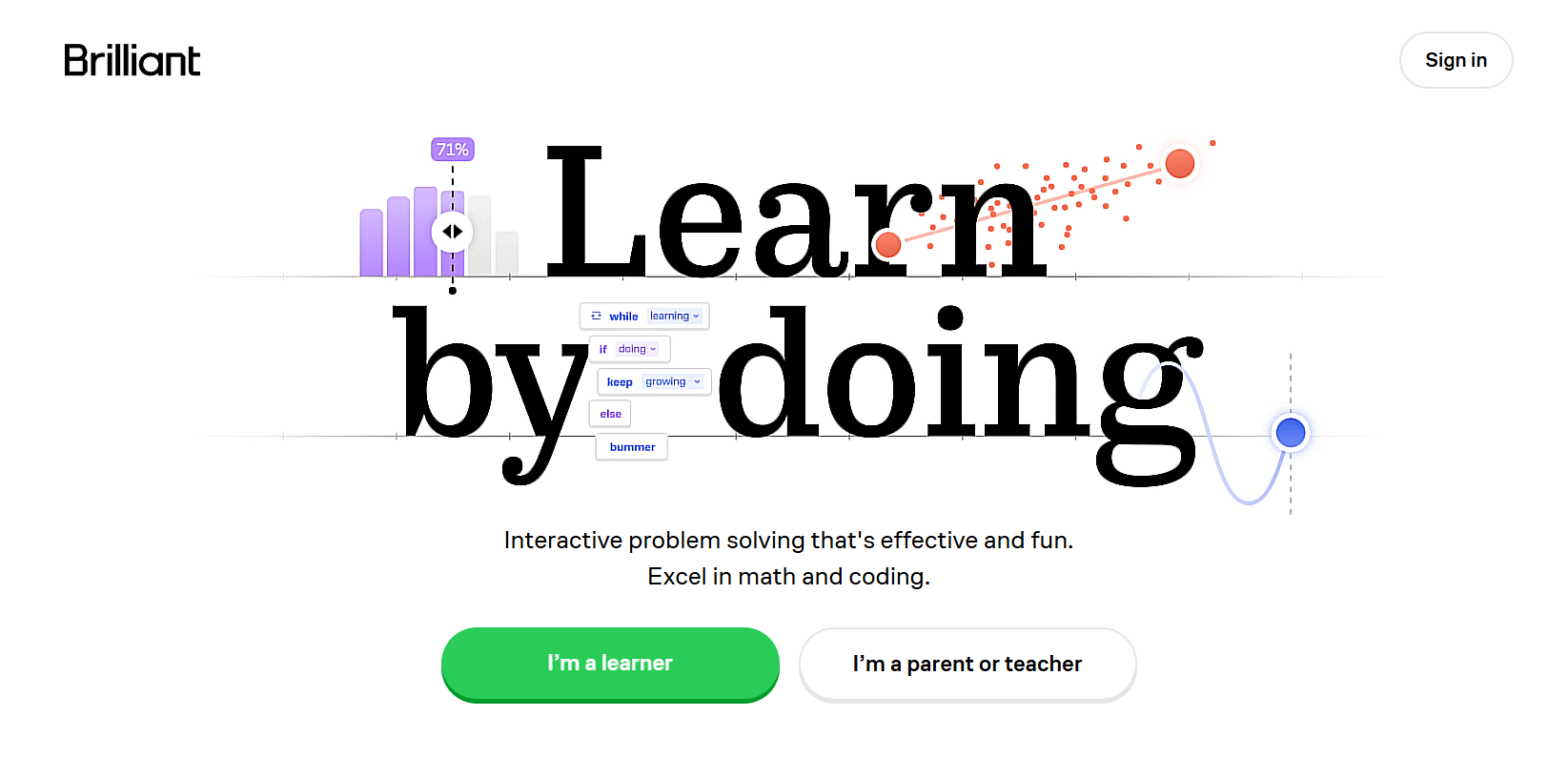 Brilliant : apprenez les maths par la résolution interactive