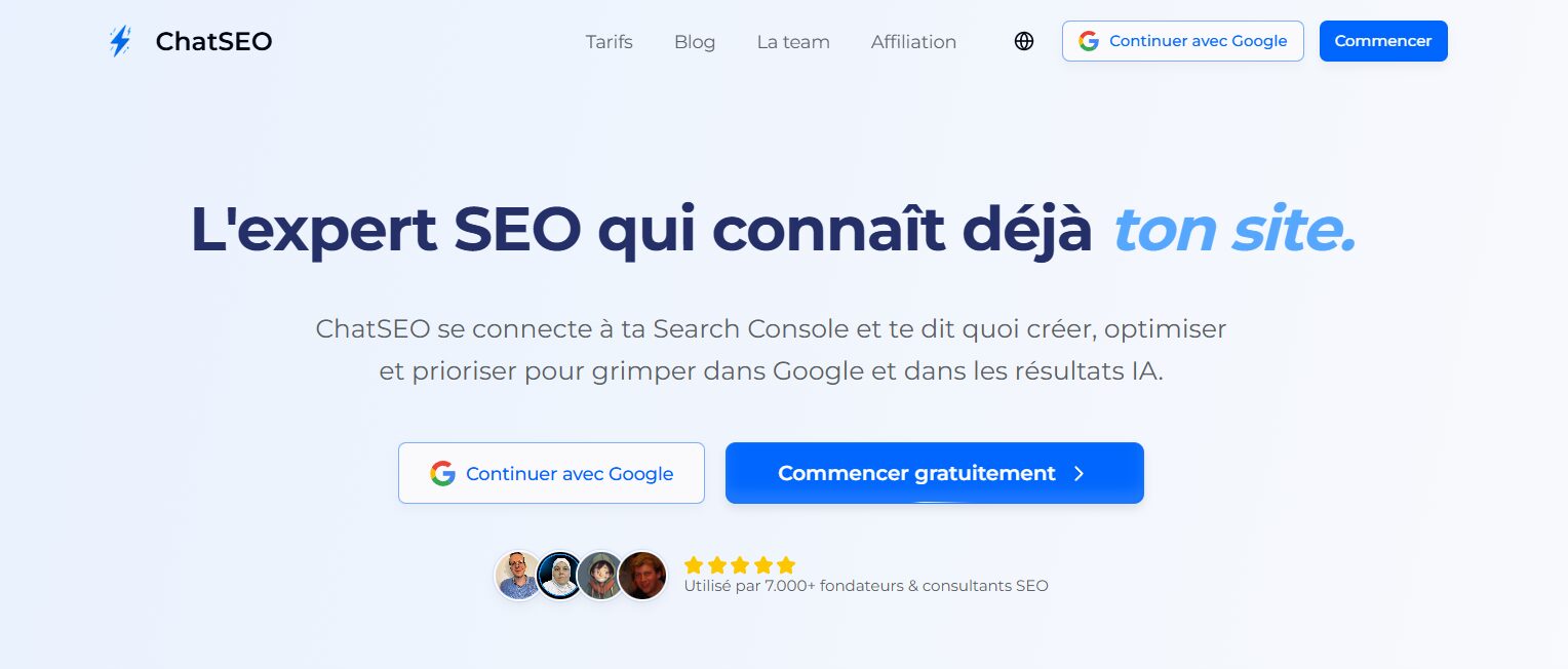 ChatSEO : le chatbot IA pour piloter votre SEO