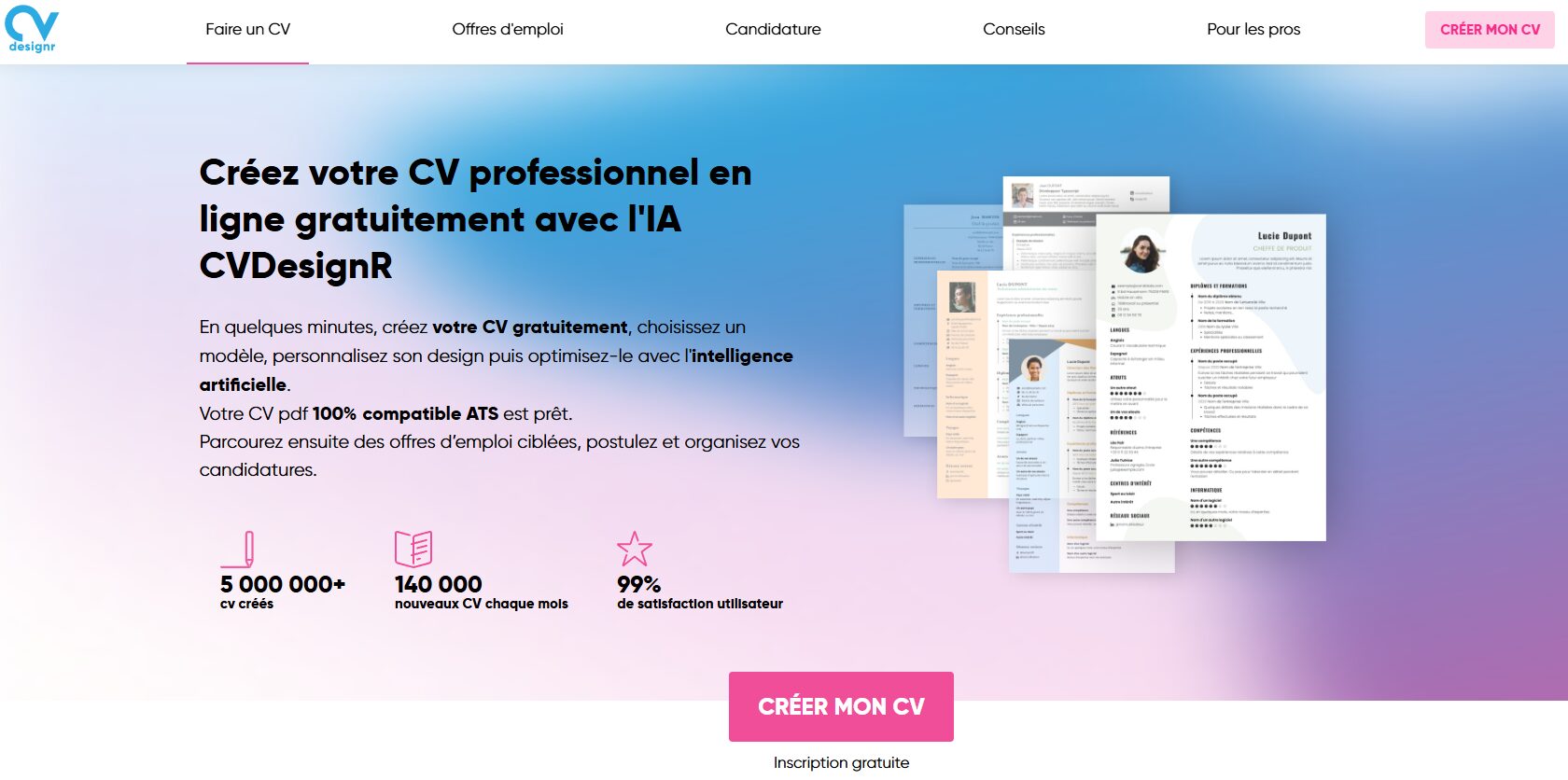 CVDesignR : éditeur de CV français