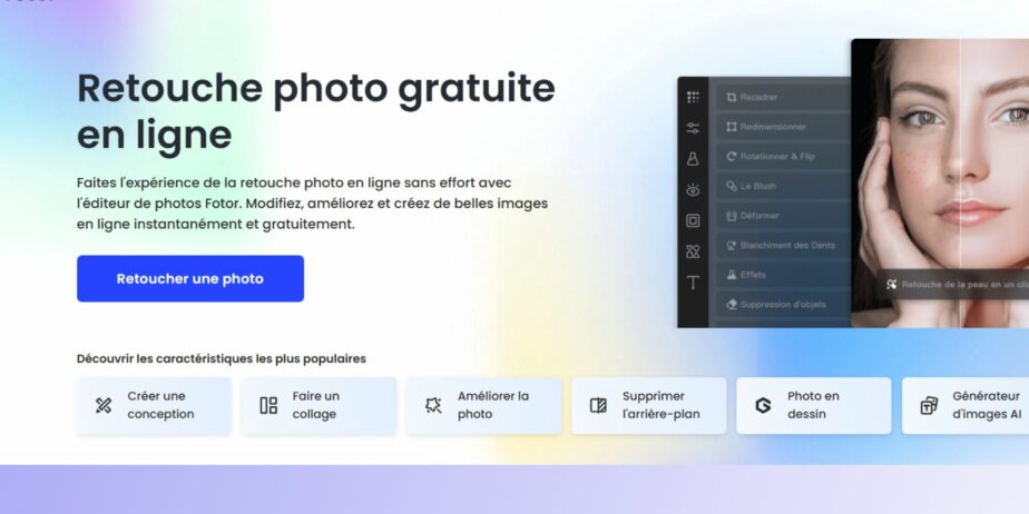 Fotor : plateforme d'édition photo et de design graphique IA