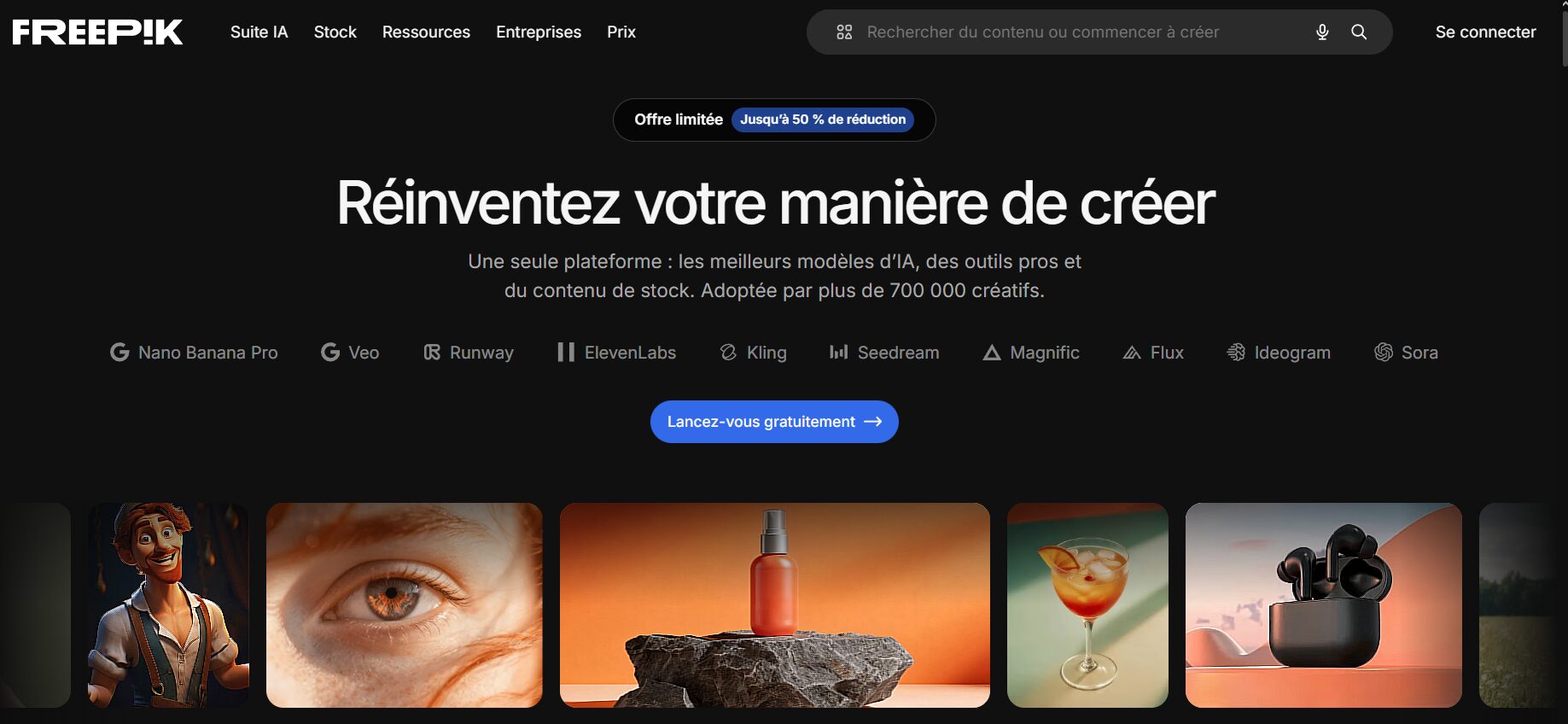 Freepik : la suite créative IA avec 30+ modèles image et vidéo