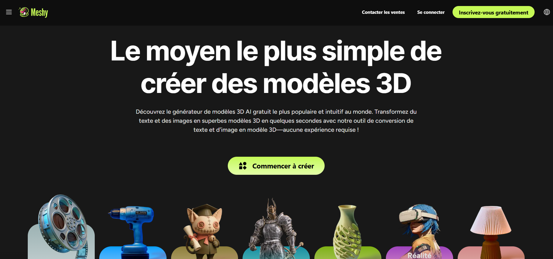 Meshy AI : générateur de modèles 3D par IA gratuit