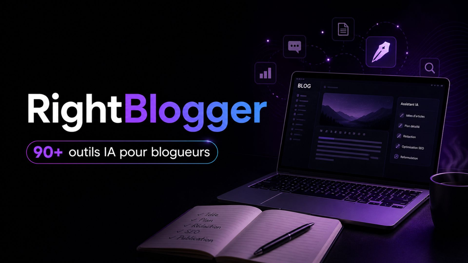 RightBlogger : 90+ outils IA pour blogueurs