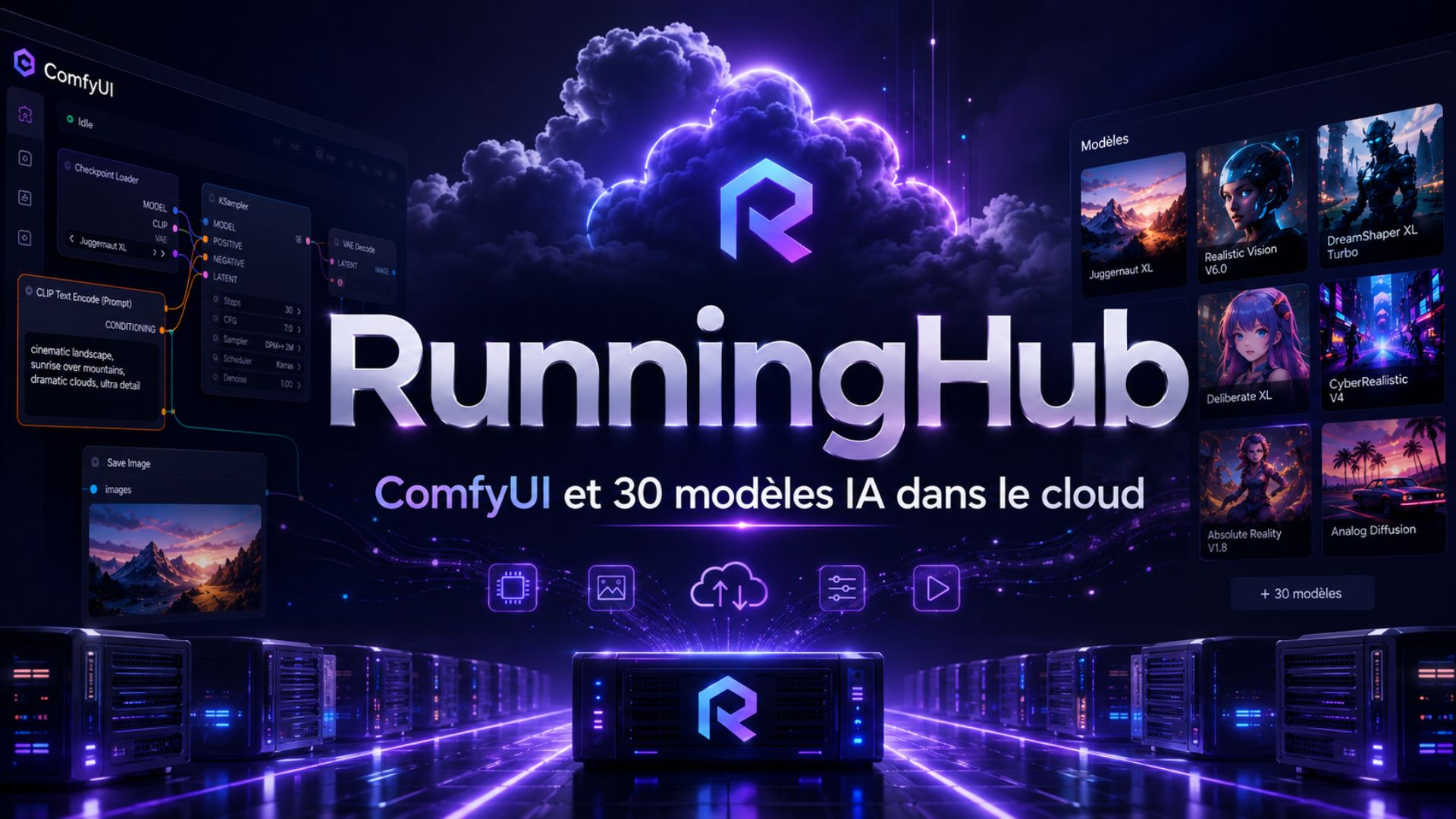 RunningHub : ComfyUI et 30 modèles IA dans le cloud