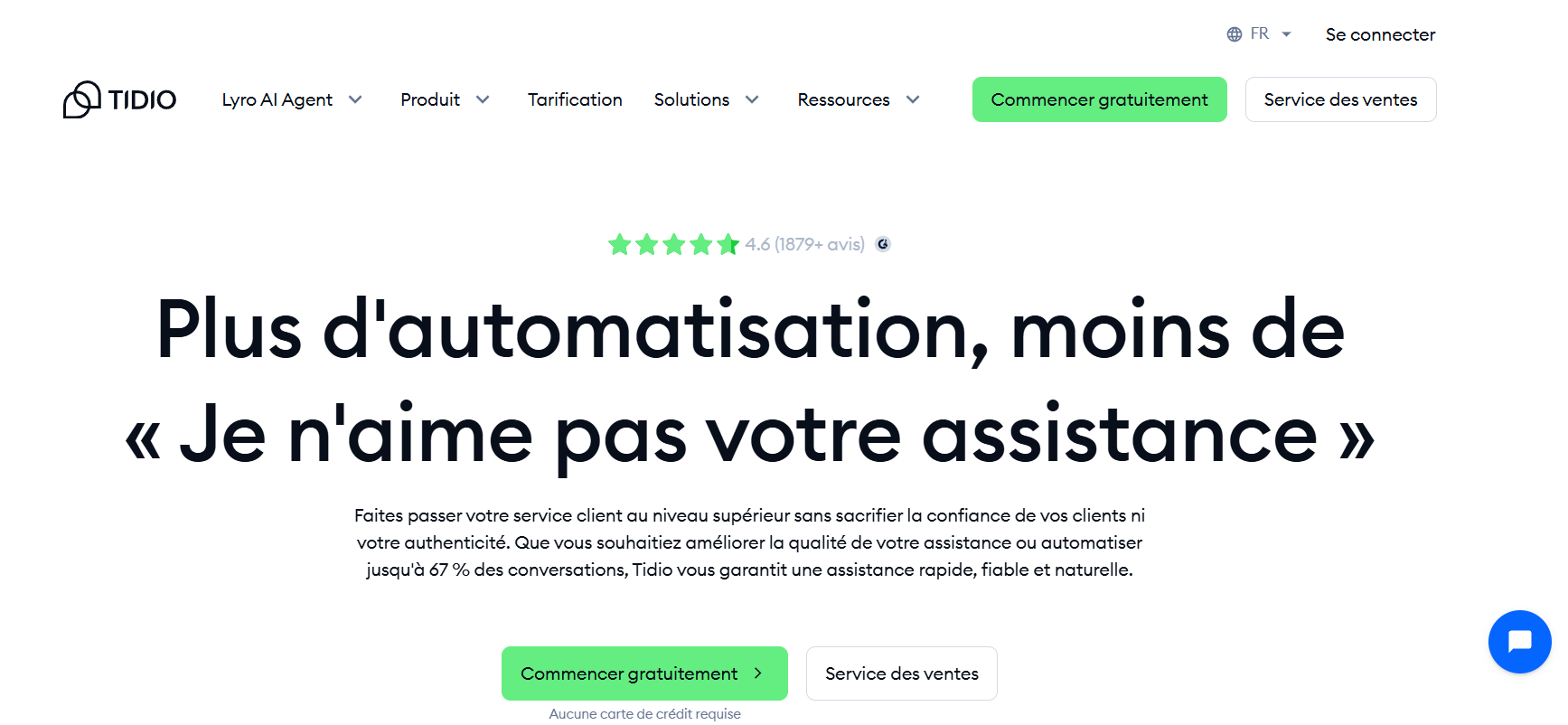 Tidio : chatbot IA e-commerce pour Shopify et PrestaShop
