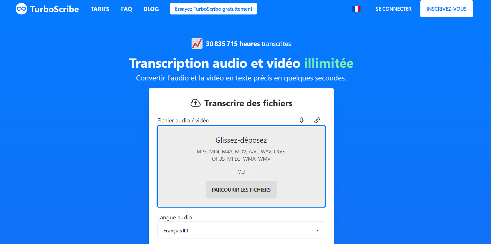 Turboscribe : transcription audio et vidéo illimitée