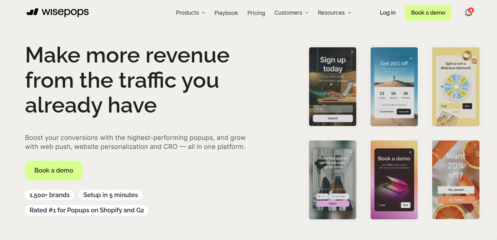 Wisepops : popups IA et personnalisation on-site (français)