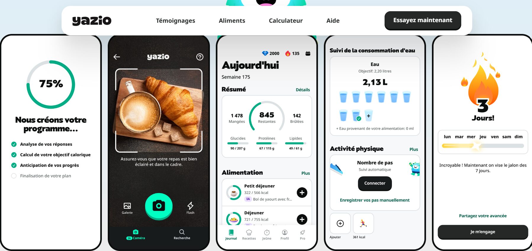 Yazio : suivi calories, macros et jeûne intermittent par IA