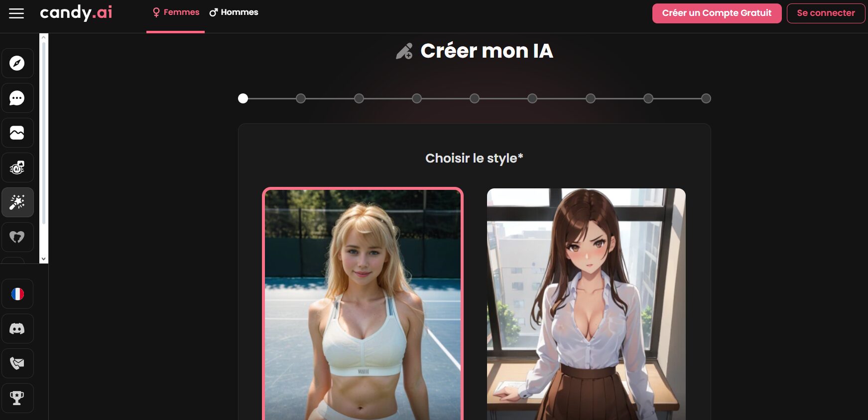 Démonstration de l'interface Candy.ia