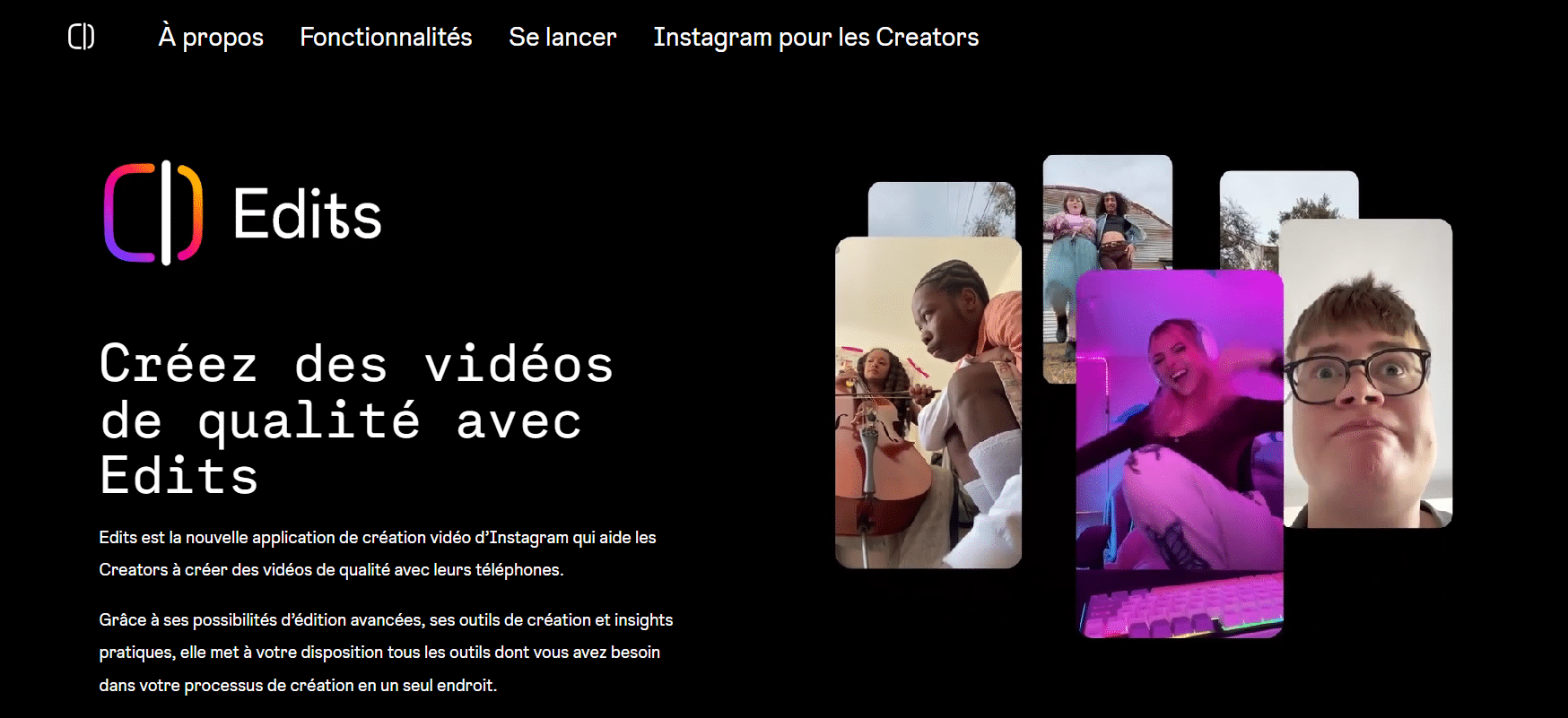 Edits : l&rsquo;alternative gratuite à CapCut