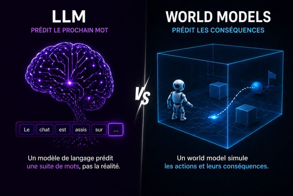 Différences LLM vs World Models