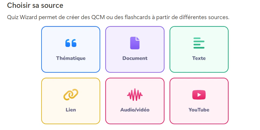quiz wizard choisir sa source